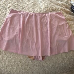 Kortni Jeane Pink Ribbed Swim skirt